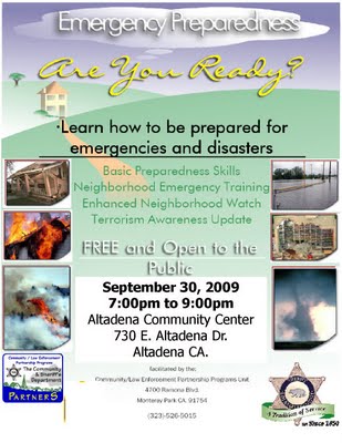 Altadena-DisasterPrep- Flyer