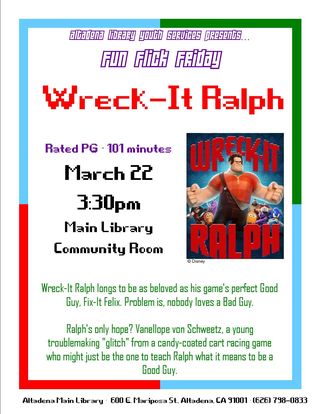 Fun Flick Friday - Wreck It Ralph