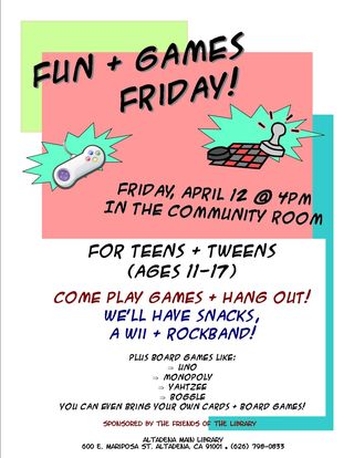 Fun and Games Friday 12