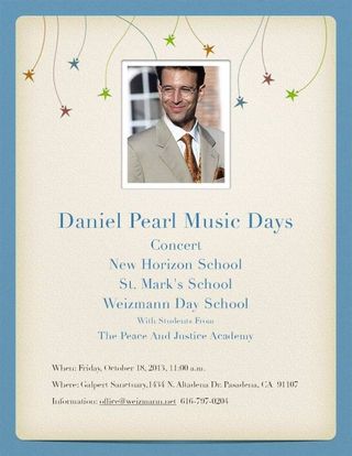 Daniel Pearl Concert Invite 2013-1