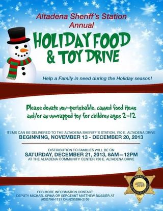 Holiday food & Toy Drive-1