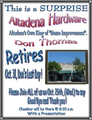 Altadena Hardware flyer