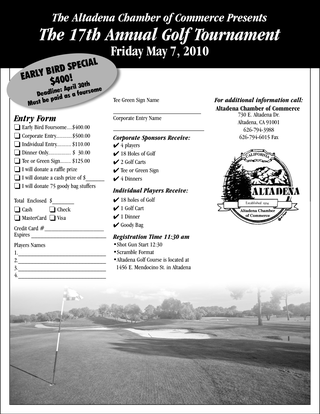 GOLF 2010 FLYER