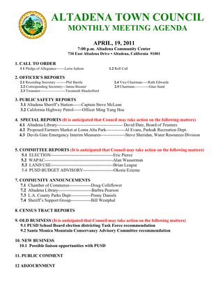 ATC AGENDA APRIL 2011