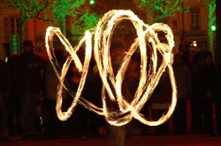 Timelapse of fire poi, from Wikipedia Commons
