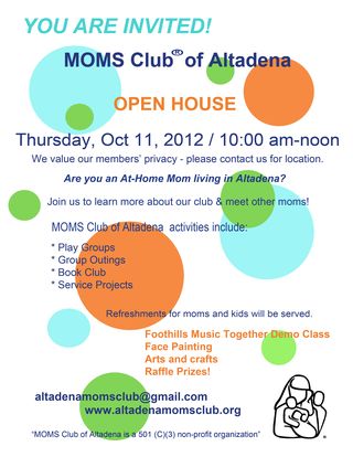 MOMS Club Open House Oct 2012 A
