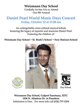 Daniel Pearl Concert Invite 2012